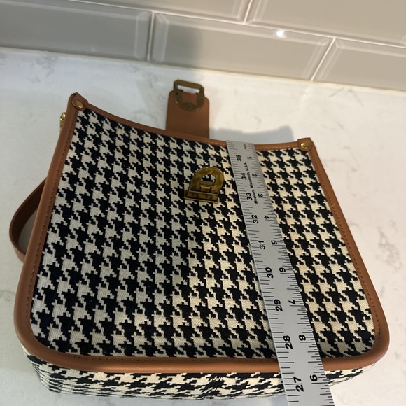 FOXER Houndstooth Fabric Shoulder Bag for Women Bucket Purse Casual Retro - Picture 8 of 15